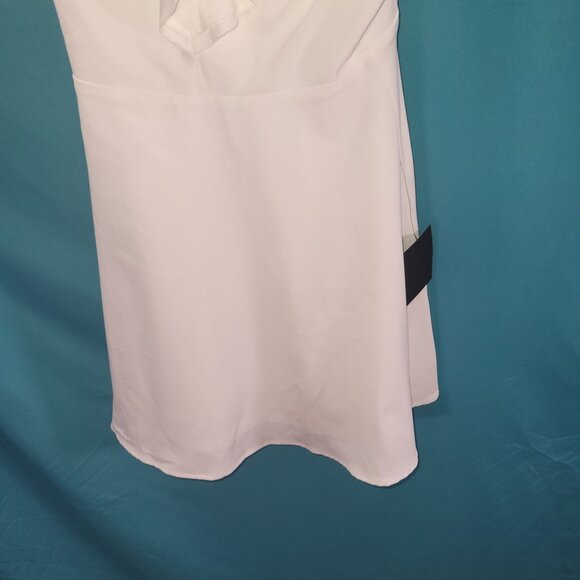 Lulus White Ruffle V-Neck Sleeveless Cocktail Dress S - Picture 3 of 8